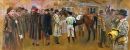 Legends: Dick Francis 1955 (edition 250)Dick Francis the thriller author when he was a steeplechase jockey.610mmx280mm £140 orignal work on gicleeAccompanied by Dick Francis' signature for window mounting